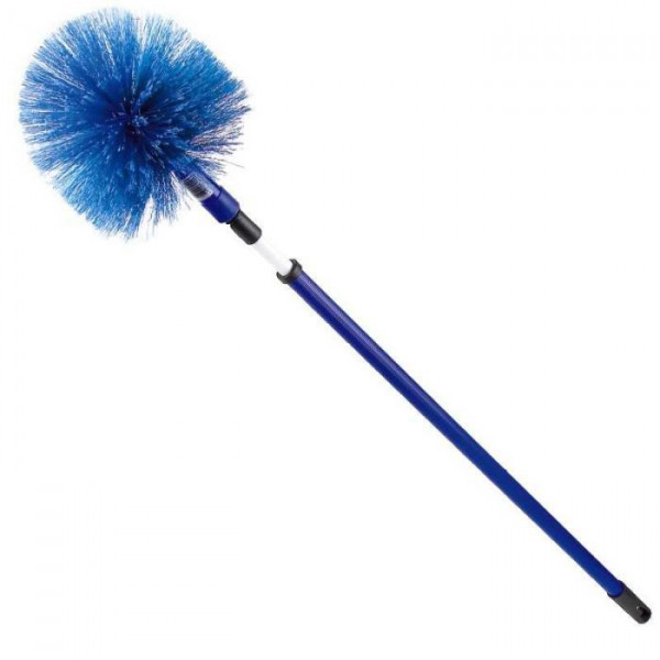 Tête de loup balai brosse vinyle, Manche télescopique 1 m à 1,75 m