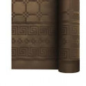 NAPPE PAPIER DAMASSÉ CHOCOLAT EN ROULEAU DE 1,20 x 25 m