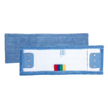 Frange microfibres à poche, languette et 3 oeillets Frange microfibres à poche, languette et 3 oeillets