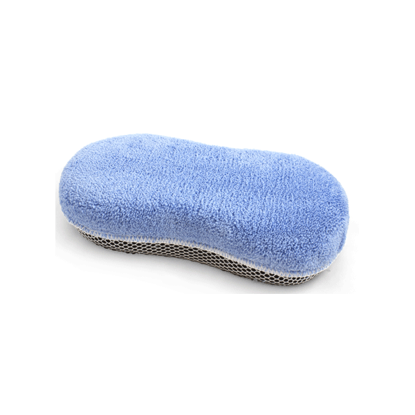 Eponge microfibre bleue