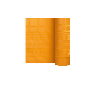 NAPPE PAPIER DAMASSÉ MANDARINE EN ROULEAU DE 1,20 x 25 m NAPPE PAPIER DAMASSÉ MANDARINE EN ROULEAU DE 1,20 x 25 m