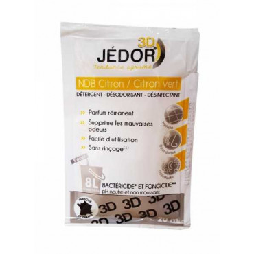 Jedor 3D dosette Citron - Nettoyant surodorant désinfectant Jedor 3D dosette Citron - Nettoyant surodorant désinfectant