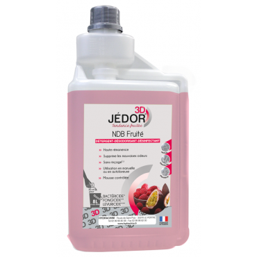 Jedor 3D Fraise, nettoyant surodorant désinfectant virucide
