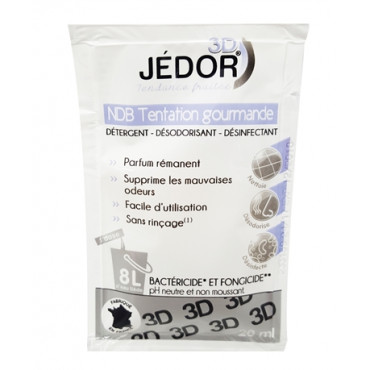 Jedor 3D dosette Tentation Gourmande, nettoyant surodorant désinfectant virucide