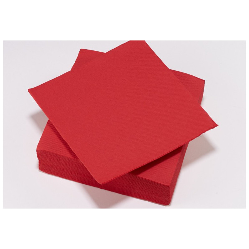 Serviettes Papier Rouge x25