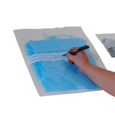 Sachet de prélèvements à fermeture pression avec bande blanche 22 x 28 cm – 50 microns