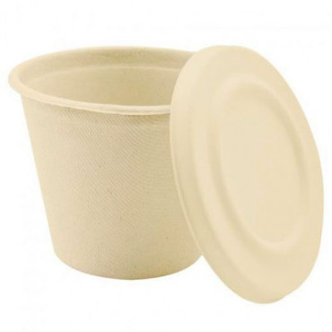 Couvercle pour gobelet fibre de canne compostable Couvercle pour gobelet fibre de canne compostable