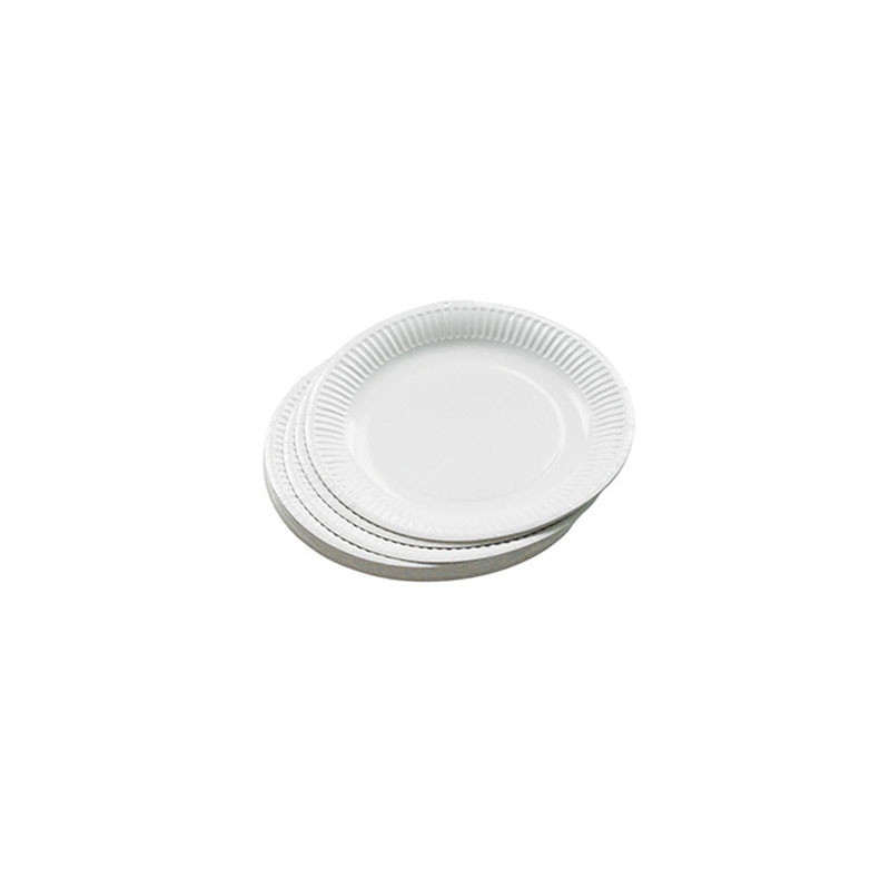 Assiette carton blanc Ø 15 cm plastifiée