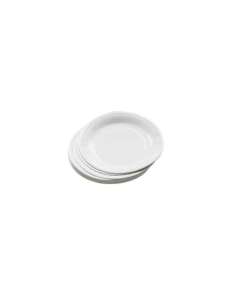 Assiettes en carton 1 compartiment blanc 15cm