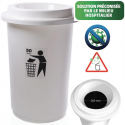 Poubelle ronde large ouverture spécifique Covid-19 Poubelle ronde large ouverture spécifique Covid-19