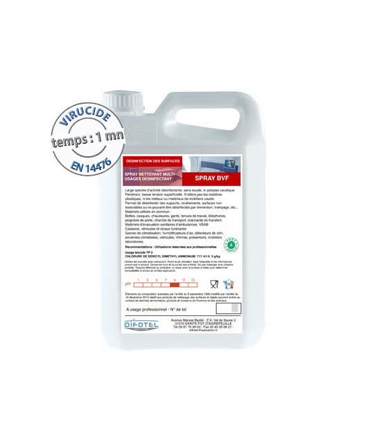 Spray nettoyant désinfectant rapide - Virucide Spray nettoyant désinfectant rapide - Virucide