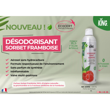Desodorisant Sorbet Framboise Ecocert
