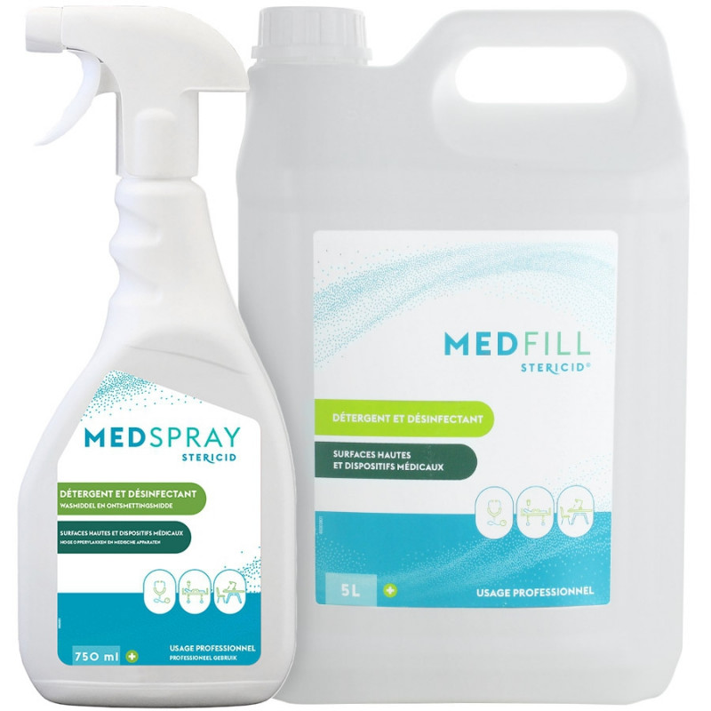 Spray désinfectant surfaces dispositifs medicaux