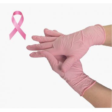 Gant nitrile rose "Octobre Rose" Gant nitrile rose "Octobre Rose"