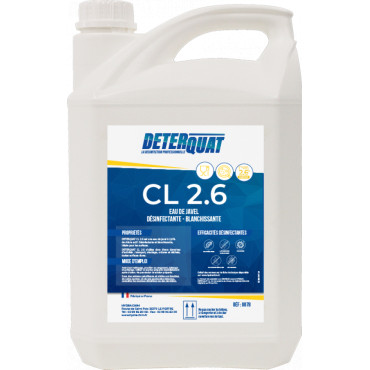 Javel 2,6% désinfection javel
