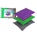 Eponge microfibre grattante bi-faces lot de 2 Eponge microfibre grattante bi-faces lot de 2