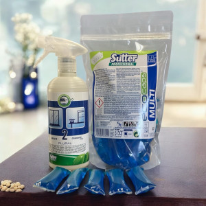Détergent concentré multi-surfaces en capsules hydrosolubles Détergent concentré multi-surfaces en capsules hydrosolubles