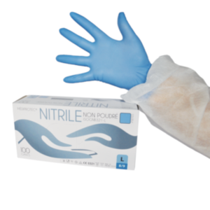 Gant nitrile bleu non poudré pour usage professionnel Gant nitrile bleu non poudré pour usage professionnel