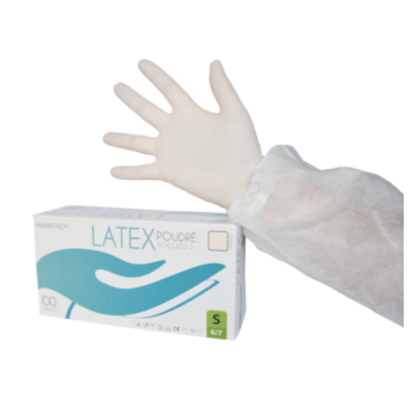 Gant latex jetable micro-poudré professionnel Gant latex jetable micro-poudré professionnel