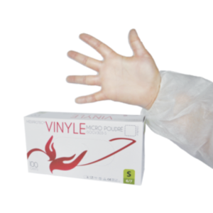 Gant vinyle micro-poudré usage alimentaire et médical Gant vinyle micro-poudré usage alimentaire et médical