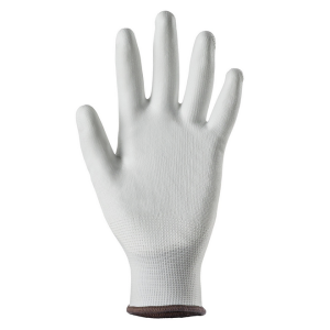 Gant nylon tricoté blanc léger et confortable