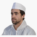 Calot blanc réglable en papier aéré – hygiène et confort professionnel