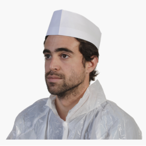 Calot blanc réglable en papier aéré – hygiène et confort professionnel