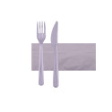 Kit couverts réutilisable cristal luxe 3 en 1 : couteau, fourchette et serviette