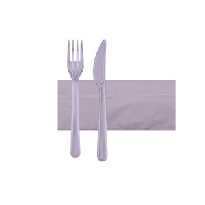 Kit couverts réutilisable cristal luxe 3 en 1 : couteau, fourchette et serviette
