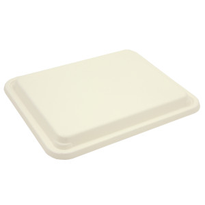 Couvercle pour plateau repas compostable 5 compartiments en fibre de canne