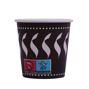 Gobelet carton décoré pour boissons chaudes 4 oz