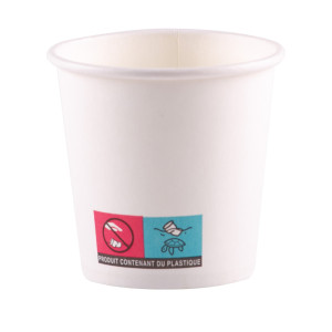 Gobelet carton neutre pour boissons chaudes et froides 12 cl, 20 cl, 28 cl