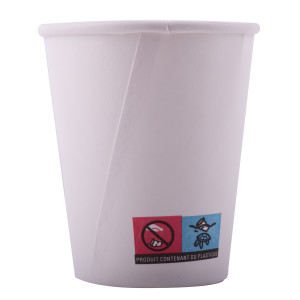 Gobelet carton neutre pour boissons chaudes et froides 12 cl, 20 cl, 28 cl