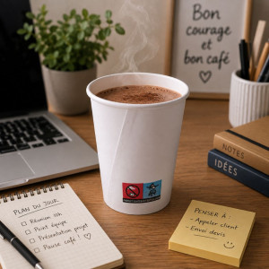 Gobelet carton neutre pour boissons chaudes et froides 12 cl, 20 cl, 28 cl
