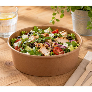 Bol salade kraft brun sans couvercle 500 ml