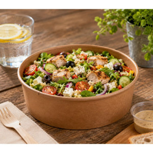 Bol salade kraft brun sans couvercle 750 ml