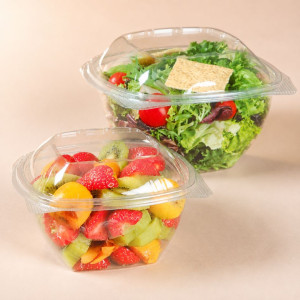 Bol salade transparent avec charnière - 250 ml / 375 ml / 500 ml / 750 ml / 1 L