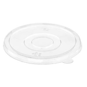 Couvercle transparent PET Ø 14 cm pour saladier en bagasse naturel 350 ml Ø 13,5 cm