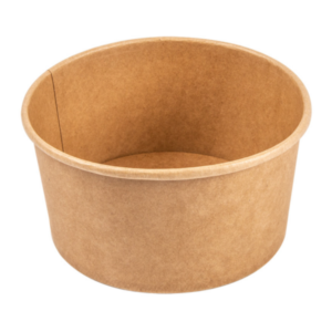Bol rond kraft 1000 ml avec couvercles compatibles