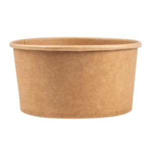 Bol rond kraft 1000 ml avec couvercles compatibles