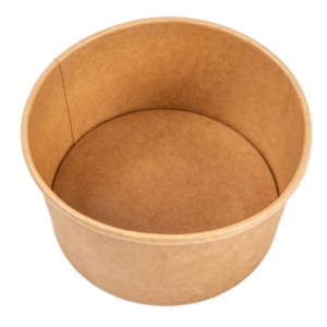 Bol rond kraft 1000 ml avec couvercles compatibles