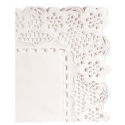 Dentelle rectangulaire blanche en papier